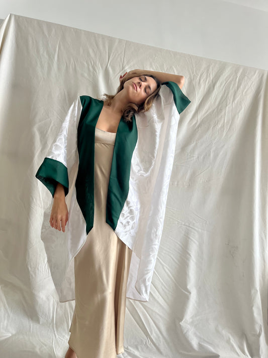 kimono white and green 1